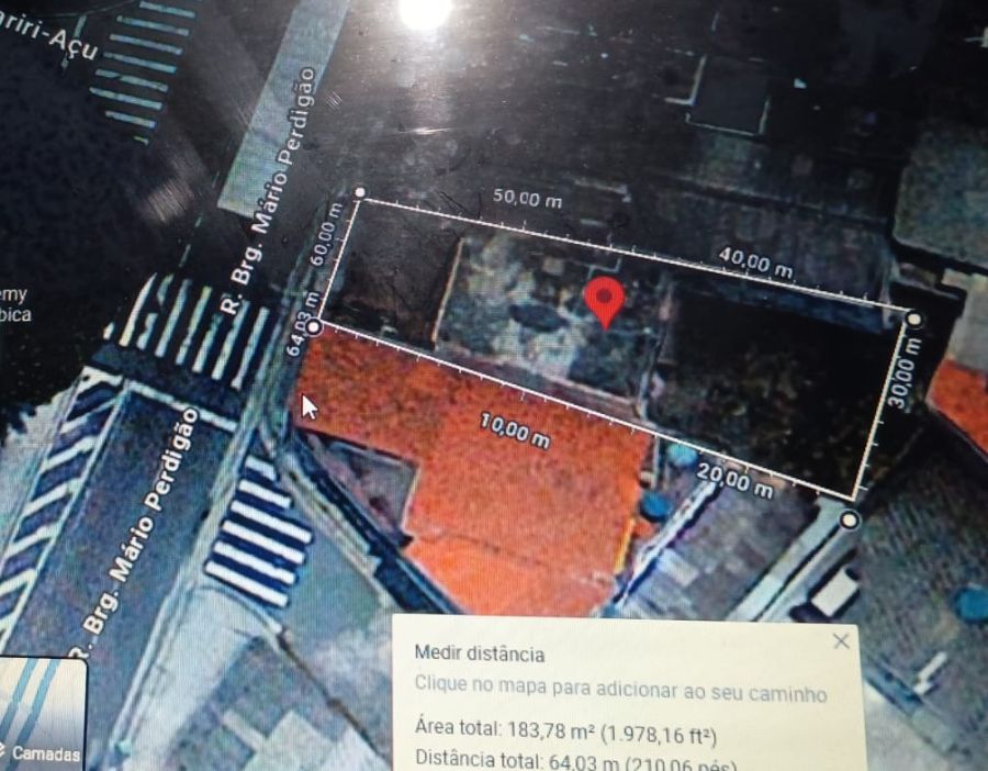 VISTA DA AREA POR CIMA